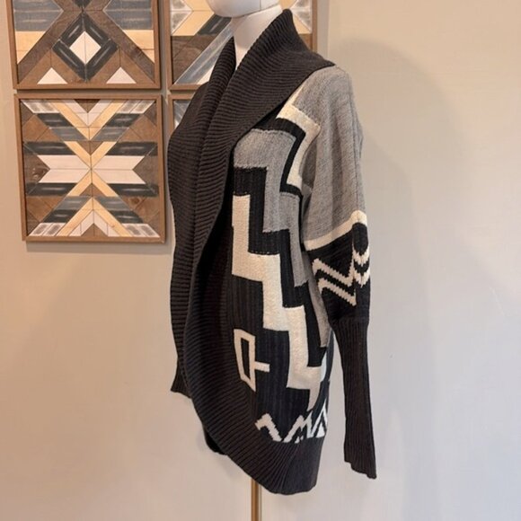 Vintage Ralph Lauren Aztec Wool Cashmere Silk Knit Cardigan Sweater XS - Picture 3 of 9